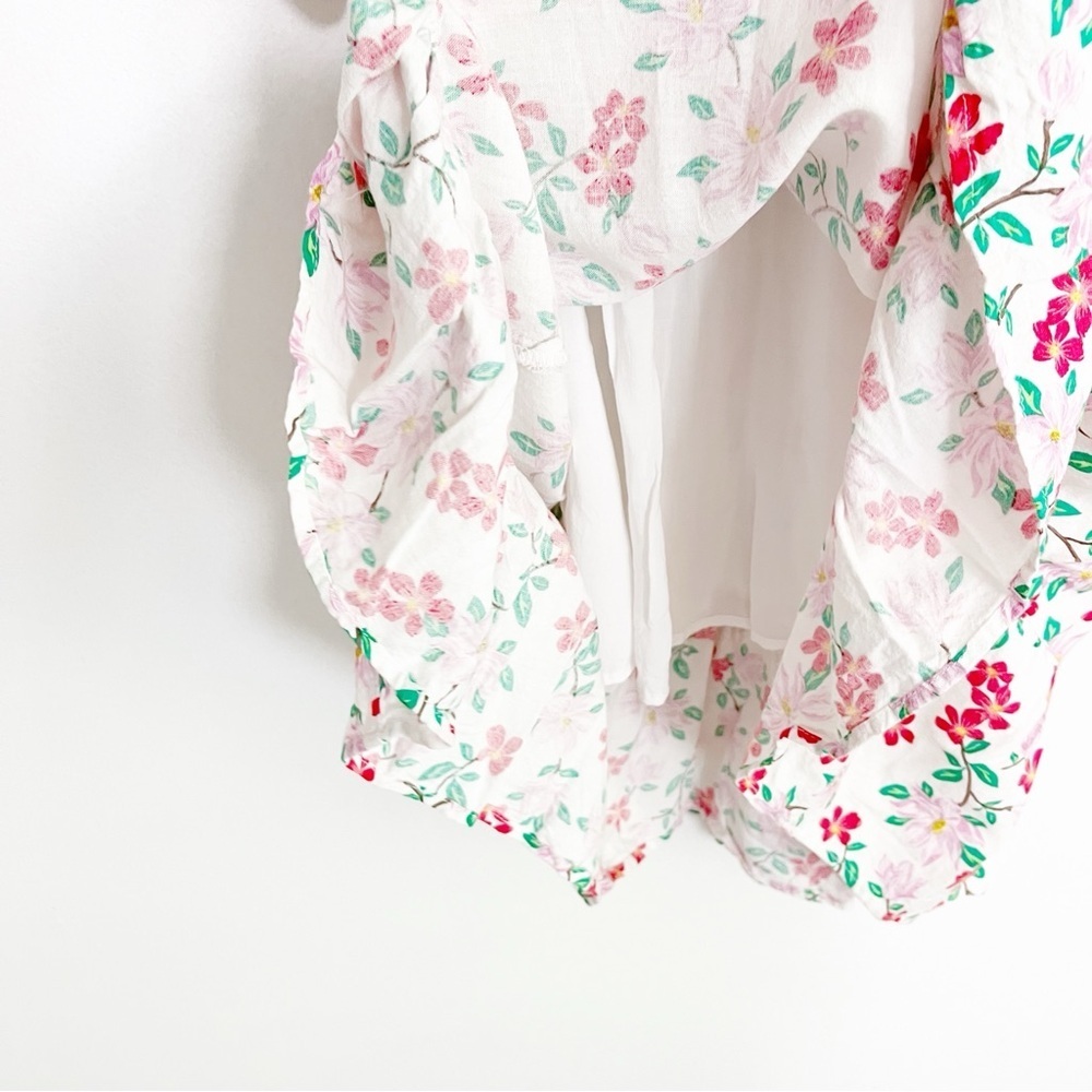 BOGO! Draper James Smocked Floral Linen Blend Midi Dress Size Small - Picture 6 of 11